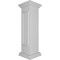 Ekena Millwork 10"W x 40"H Straight Newel Post with Panel, Peaked Capital & Base Trim (Installation kit included) NWL10X40SPP0B0 - alternate 6